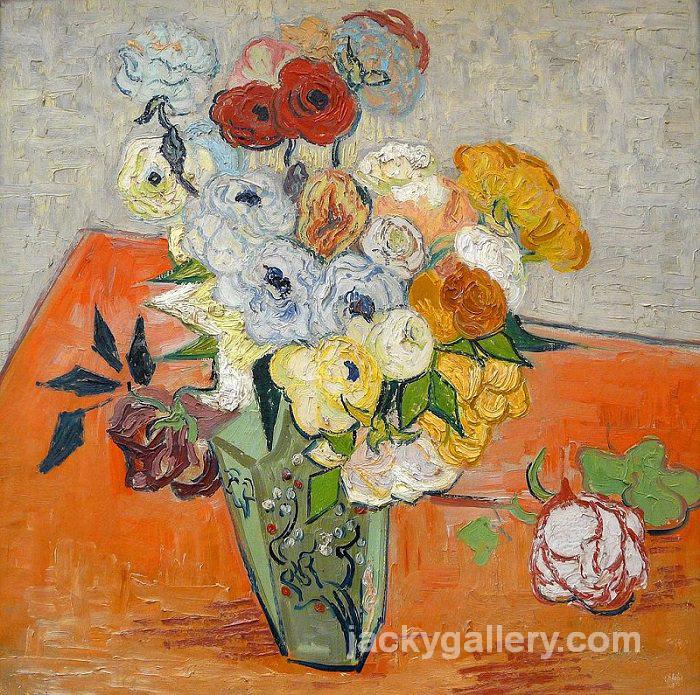 Roses and Anemones, Van Gogh painting - Click Image to Close